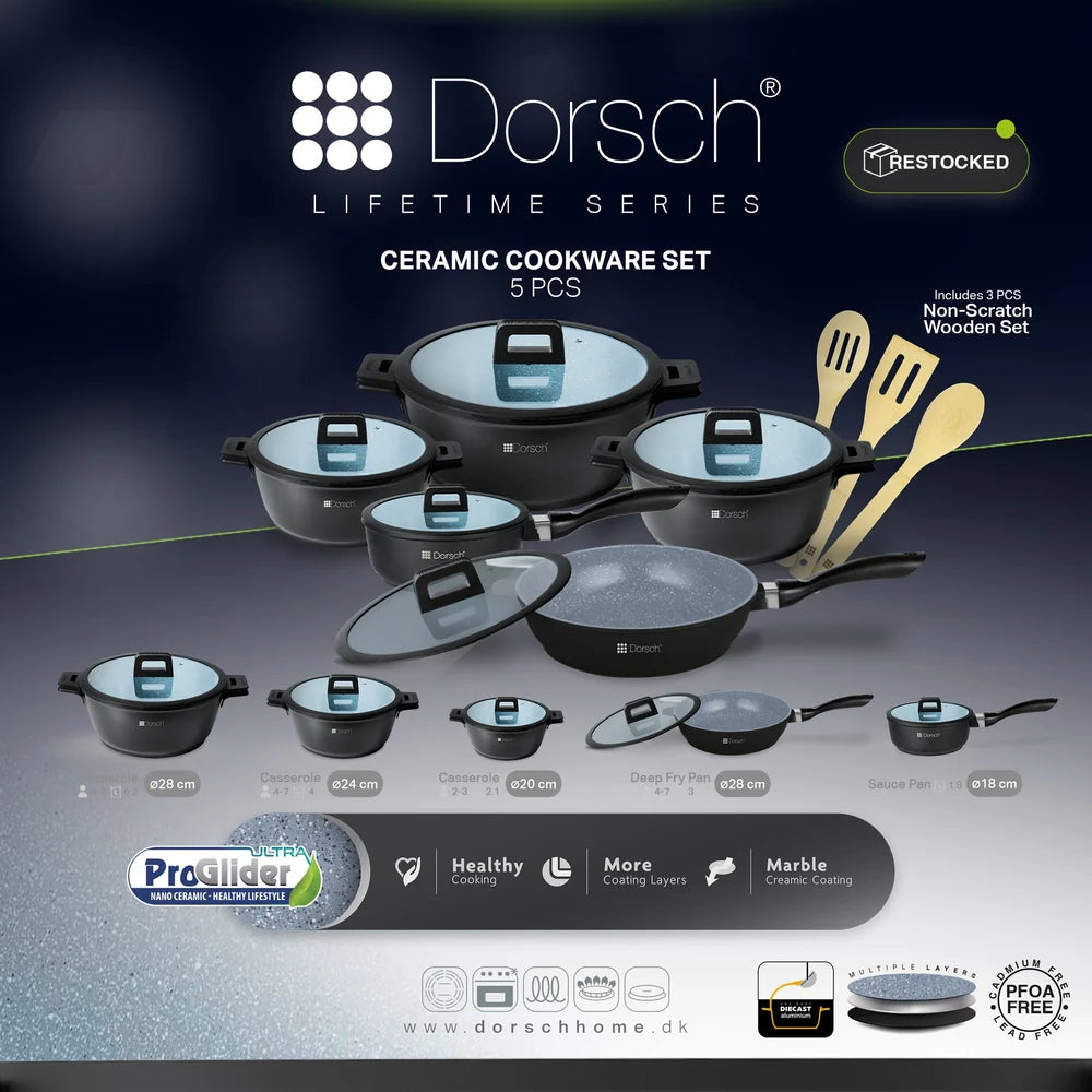 Dorsch Cookware Granite Proglider Set 5 pcs